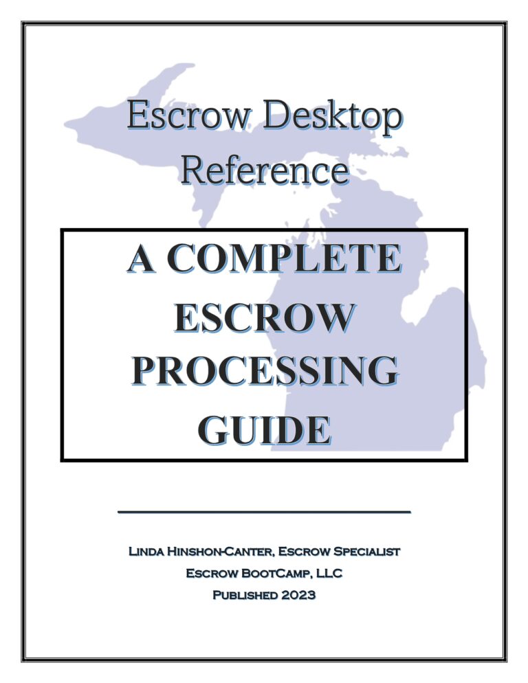 Escrow Desktop Reference Book